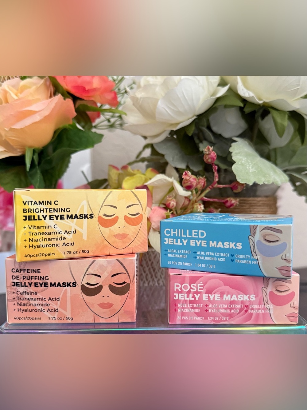🆕🪷 LA SPLASH COSMETICS 4-PIECE JELLY EYE MASK COLLECTION. BRAND NEW IN BOXES! - Picture 2 of 14